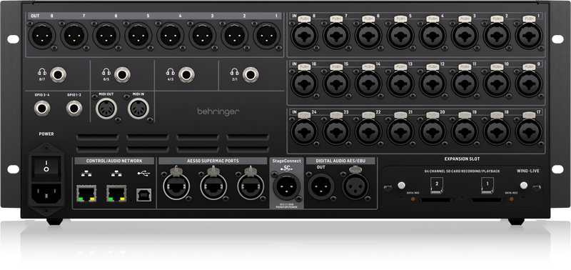 WING Rack Behringer 48-kanaals Digitale Mixer