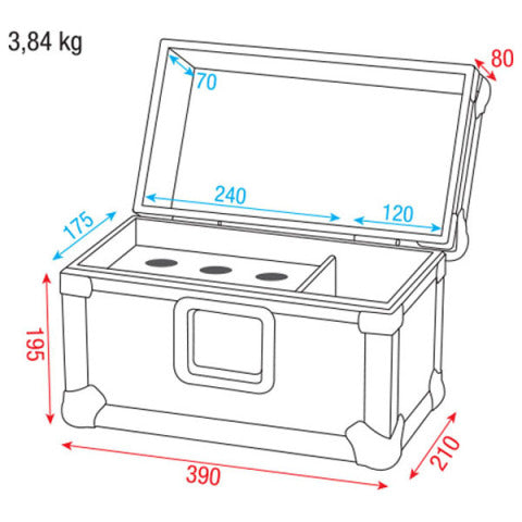 ACA-MIC4 PRO FLIGHTCASE VOOR 6 MICRO'S DAP AUDIO