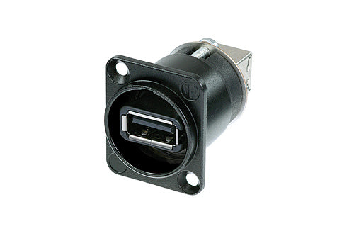 NAUSB-W-B NEUTRIK USB 2.0 NAAR USB B CHASSIS GENDER CHANGER ZWART 