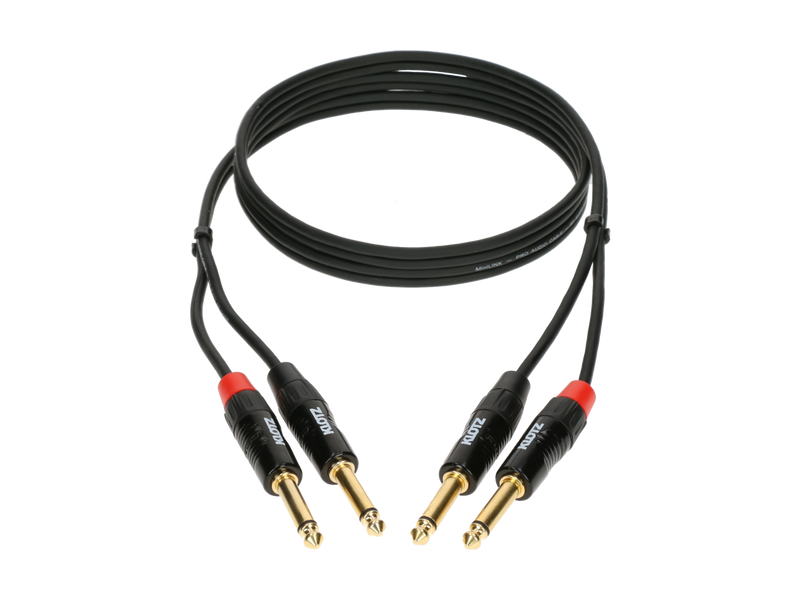 KT-JJ090 Klotz Dubbele Mono Jackkabel (0,9m)