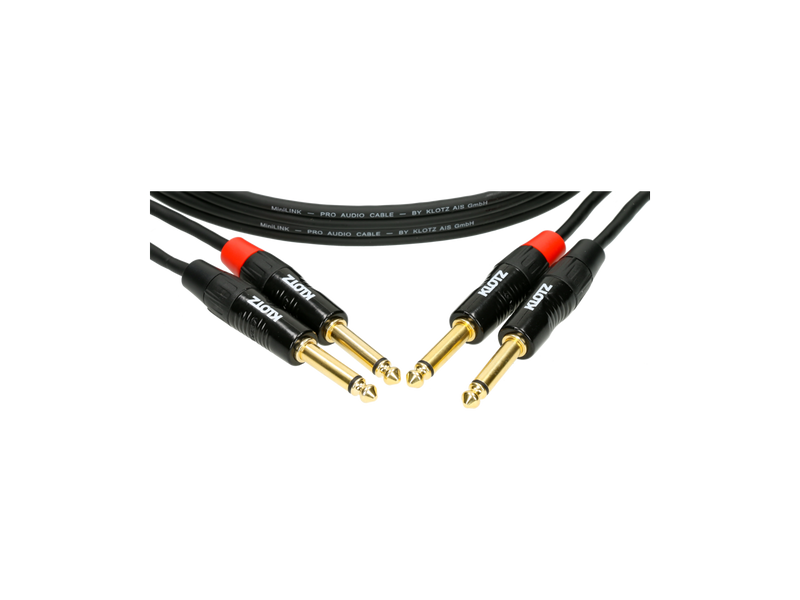 KT-JJ090 Klotz Dubbele Mono Jackkabel (0,9m)