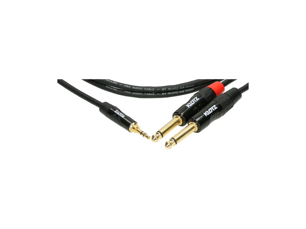 KY5-090 Klotz Insert Signaalkabel Mini-Jack naar Jack (0.9m)