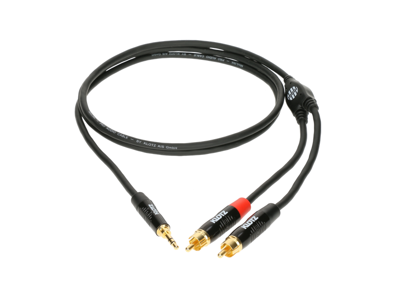 KY7-090 Klotz Signaalkabel Mini-Jack naar 2x RCA (0.9m)