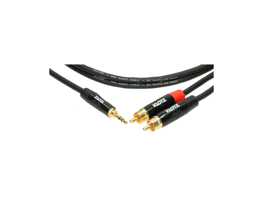 KY7-090 Klotz Signaalkabel Mini-Jack naar 2x RCA (0.9m)