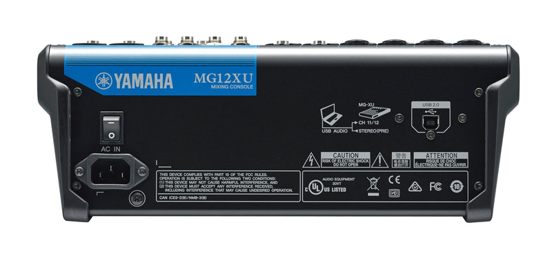 MG12XU YAMAHA 12-kanaals analoge mengtafel met FX