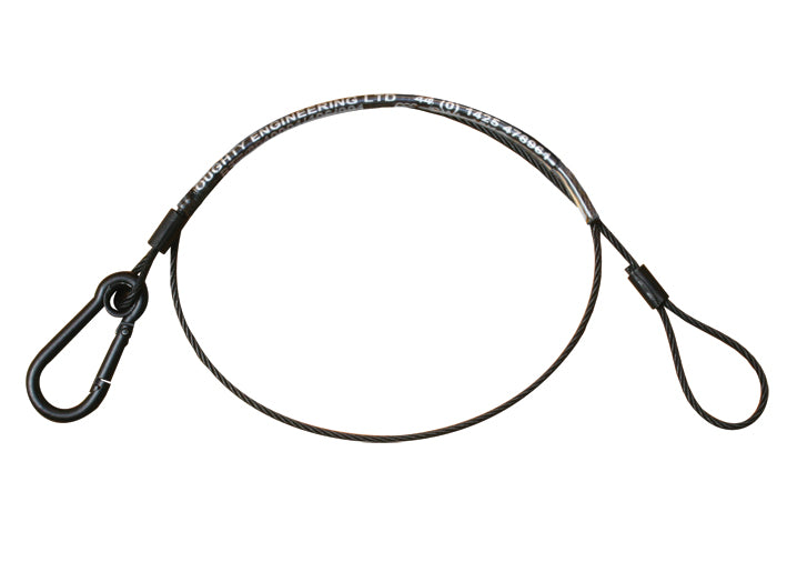 Veiligheidskabel 60CM SWL 36KG/4MM Zwart Gekeurd Doughty