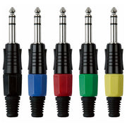 JMK-103BG JACKPLUG 6.3 STEREO ZWART MET GROENE EINDDOP DAP AUDIO 