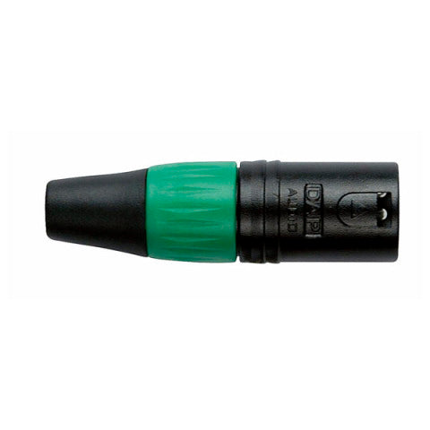 XLR CONNECTOR MANNELIJK, ZWARTE BEHUIZING - GROEN