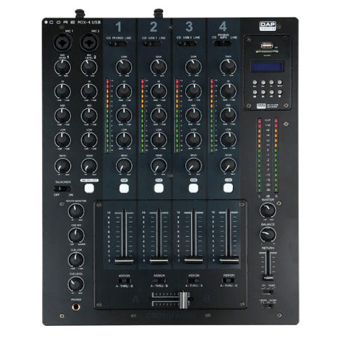 CORE MIX-4 USB DAP 4-kanaals DJ-mixer met USB-interface