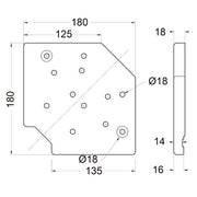W9980 WIELPLANK VOOR 100 MM WIELEN PENN ELCOM