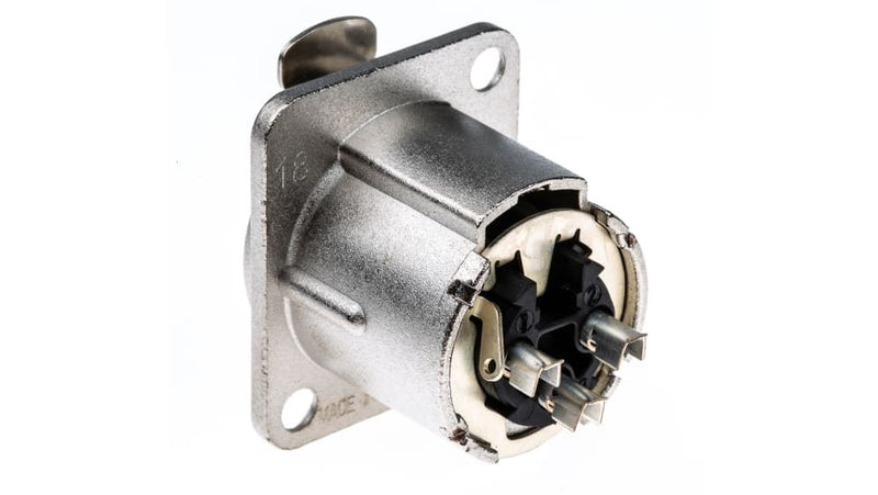 NC3FD-LX Neutrik 3p XLR-chassis D-size Vrouwelijk (Nickel)