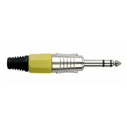 DAP JACKPLUG 6.3 STEREO NIKKEL WITH YELLOW ENDCAP