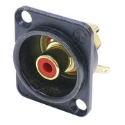 NF2D-B-2 RCA CHASSIS BLACK HOUSING D-SIZE RED NEUTRIK