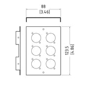 MI-TB101 BOVENDEEL ATB 6 SCHUKO 16A PENN ELCOM