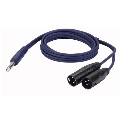 SIGNAAL KABEL 2B XLR M 3P > JACK STEREO 1.5METER DAP AUDIO