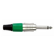 JMK-102NG JACKPLUG 6.3 MONO NIKKEL MET GROENE EINDDOP DAP AUDIO
