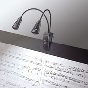 12244 K&amp;M MUSIC STAND LIGHT DOUBLE4 LED FLEXLIGHT