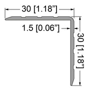 E2280 HOEKPROFIEL 30 X 30 MM 2 METER PENN ELCOM