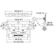 H1053 OPBOUWHANDGREEP MET VEER ZINK PENN ELCOM