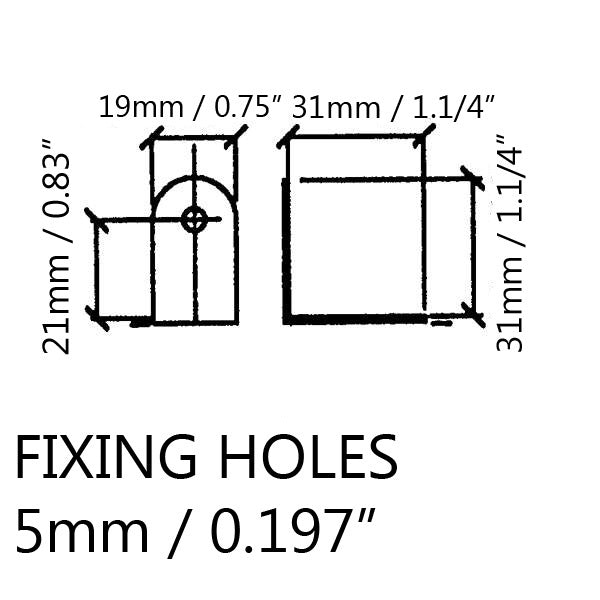 B0715 OVERZETHOEK 31 X 19 MM PENNBRITE PENN ELCOM