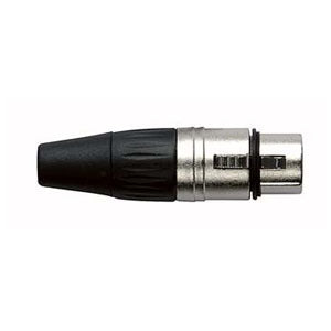XLR CONNECTOR VROUWELIJK, NICKEL BEHUIZING 