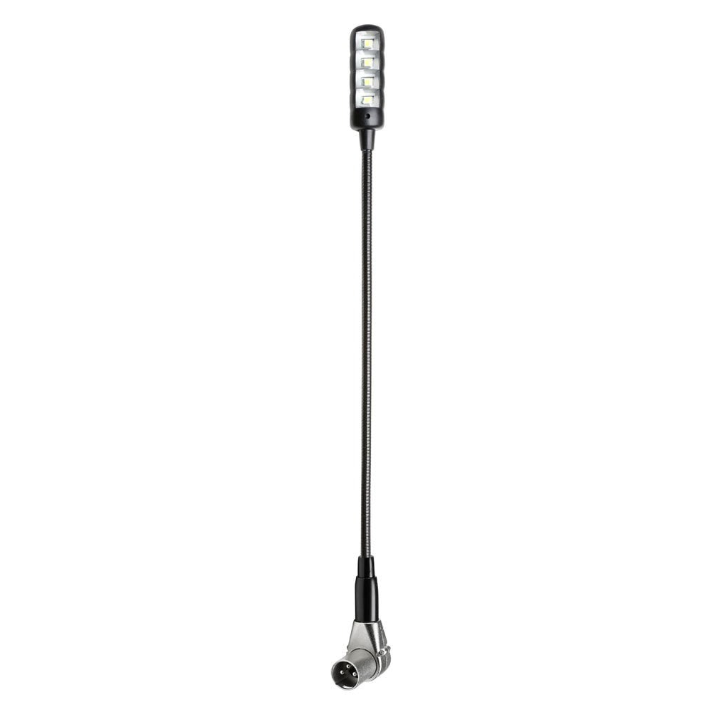 SLED 1 ULTRA XLR 3 A Adam Hall Zwanenhalslamp met 4 COB LEDs (Haakse Stekker)