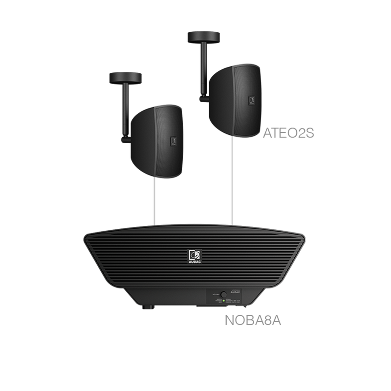 SONA2.3C/B AUDAC  2 x ATEO2S + NOBA 8A ZWART