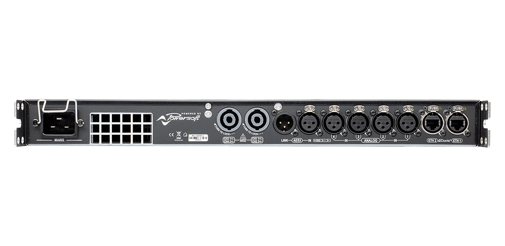 T604 Powersoft 4-Kanaals Versterker met DSP en Dante
