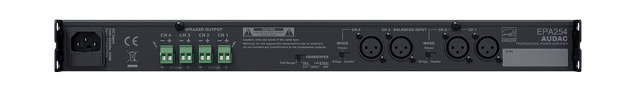 EPA254 AUDAC Versterker 4x 250w