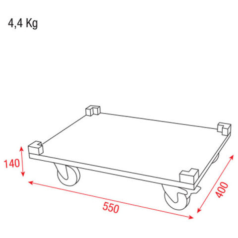 UCA-SCVWB DAP AUDIO WHEELBOARD VOOR STACK CASE H