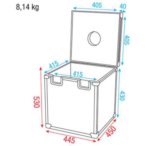 FLIGHTCASE VOOR SPIEGELBOL 40 CM DAP AUDIO