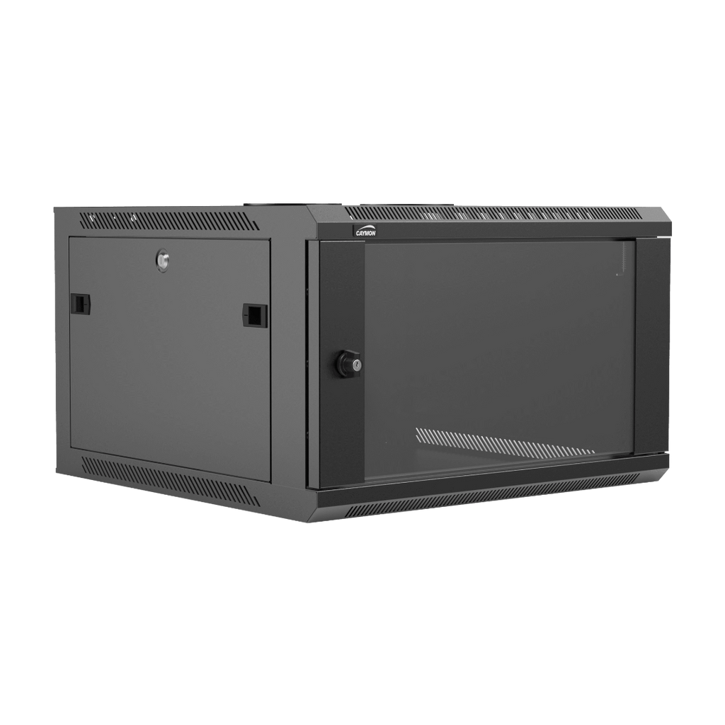 WPR606R/B Caymon 19” Wandrek 6U 600 mm Diepte (Zwart)