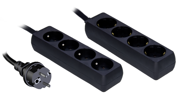 PSC204-G VERDEELDOOS 4 CONNECTOREN 1.5 M PROCAB
