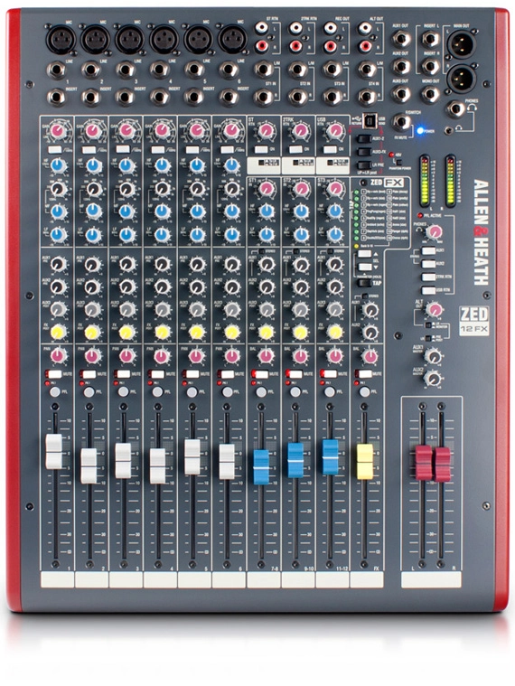 ZED-12FX ALLEN &amp; HEATH 12-kanaals analoge mengtafel met FX
