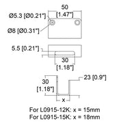 L0915-12K SLOTHOUDER WIELPLAAT 12 MM ZWART PENN ELCOM