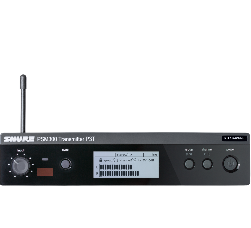P3T SHURE PSM300 In-ear zender H20 (518-542 MHz BE)