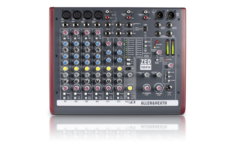 ZED-10 ALLEN &amp; HEATH 10-kanaals analoge USB mengtafel met FX