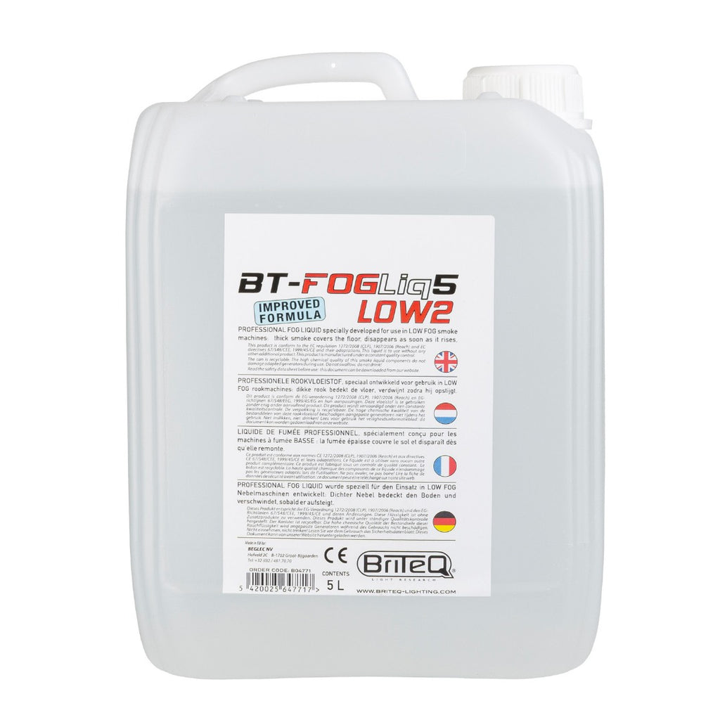BT-FOGLIQ5 LOW2 BRITEQ LOW FOG Vloeistof Lage rook (5L)