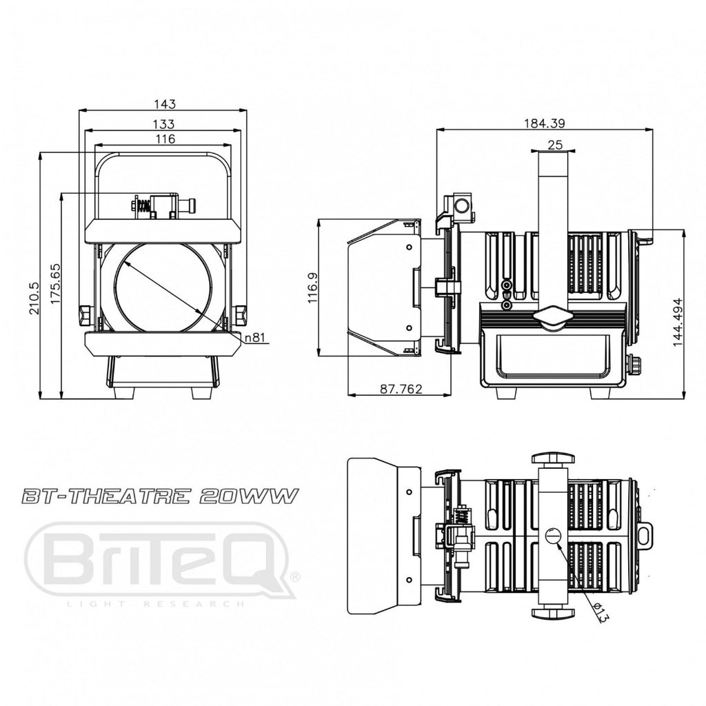 BT-THEATRE 20WW ZWART BRITEQ