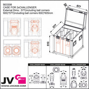 Flightcase voor 2 x Challenger Moving Heads JV Case