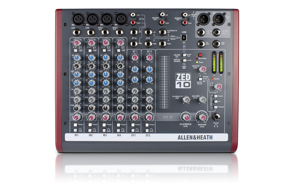 ZED-10 ALLEN &amp; HEATH 10-kanaals analoge USB mengtafel