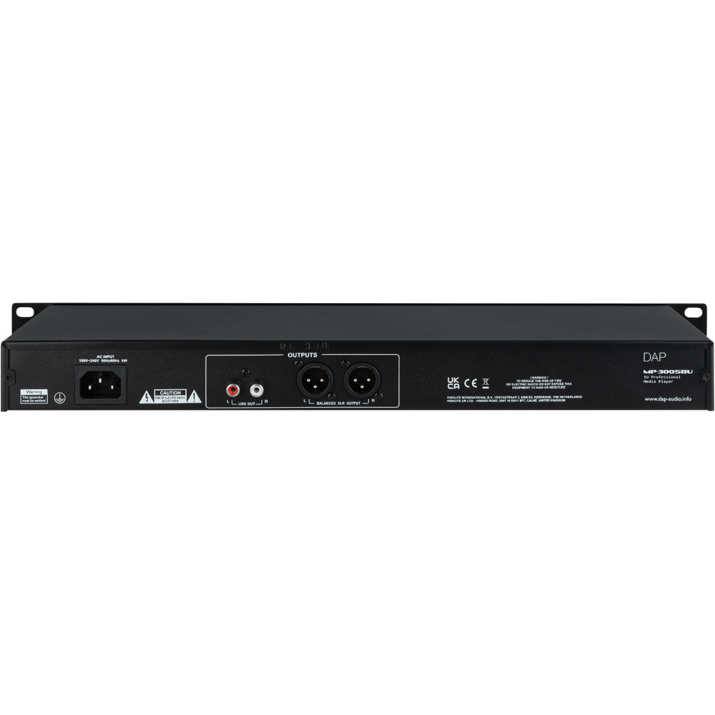 MP-300SBU DAP Professionele USB/SD/BT Mediaspeler
