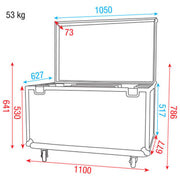FLIGHTCASE VOOR 8X ACTIEVE SUNSTRIP DAP AUDIO