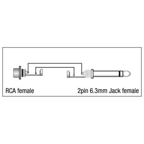 XGA06 RCA VROUWELIJK NAAR JACK MONO MANNELIJK DAP AUDIO