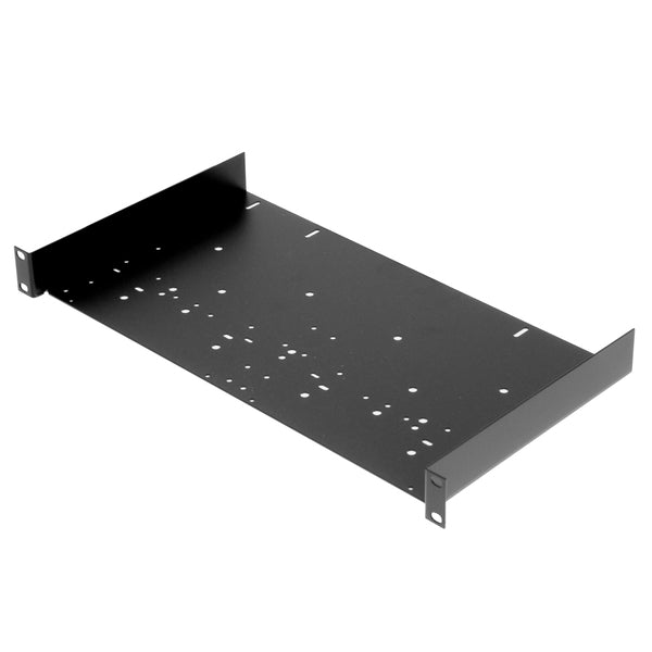 R1191/1UK PLATEAU 19" 1 UNIT GEPERFOREERD ZWART PENN ELCOM