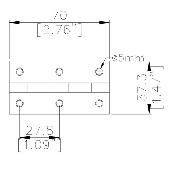 P0620 SCHARNIER PENN ELCOM 70X37.4 MM