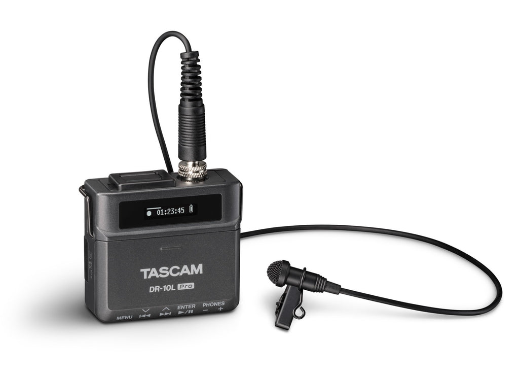 DR-10L PRO TASCAM 32-Bit Audio Recorder met dasspeld microfoon
