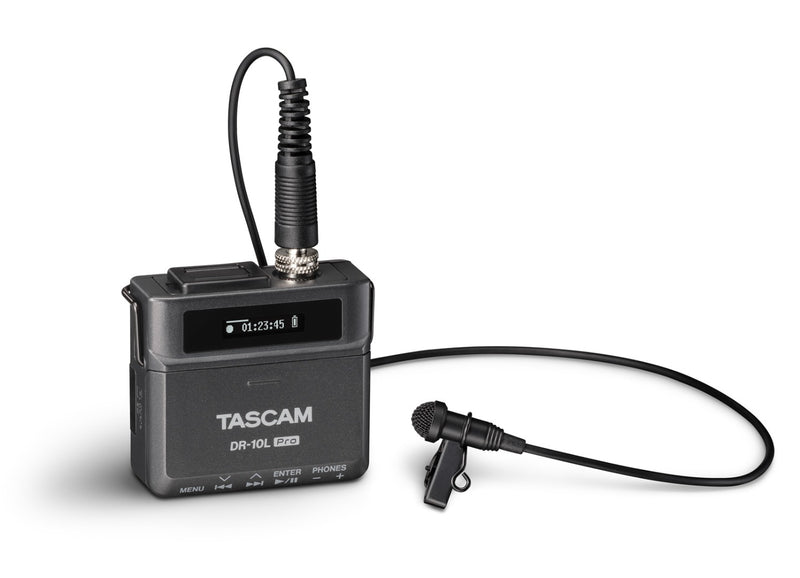DR-10L PRO TASCAM 32-Bit Audio Recorder met dasspeld microfoon