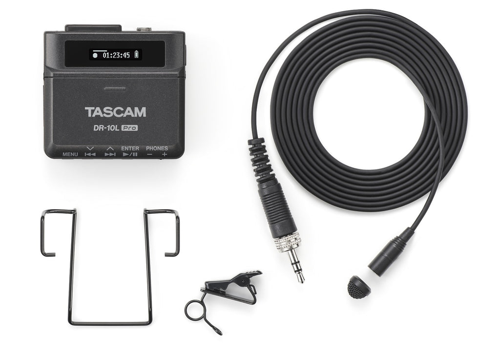 DR-10L PRO TASCAM 32-Bit Audio Recorder met dasspeld microfoon