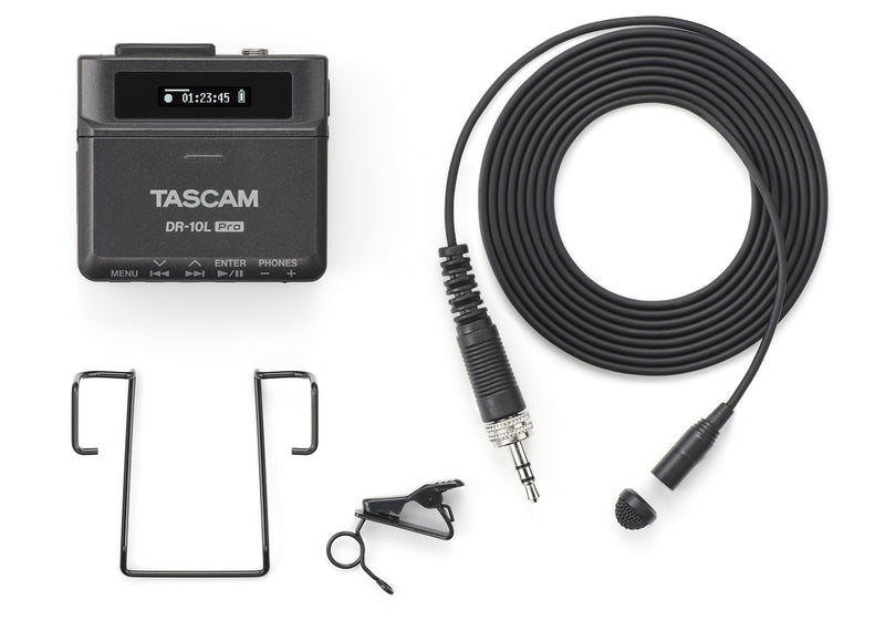 DR-10L PRO TASCAM 32-Bit Audio Recorder met dasspeld microfoon
